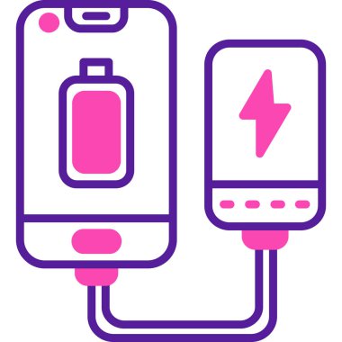 Akıllı telefon simgesi. Web için akıllı telefon vektör simgelerinin basit çizimi