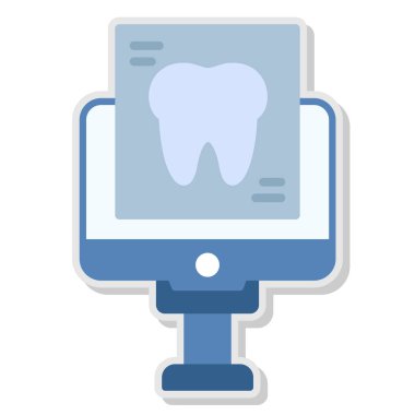 Diş bakımı izole vektör simgesi düzenlenebilir