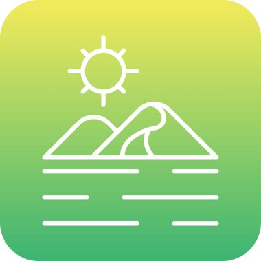 Bir dağ simgesinin vektör illüstrasyonu