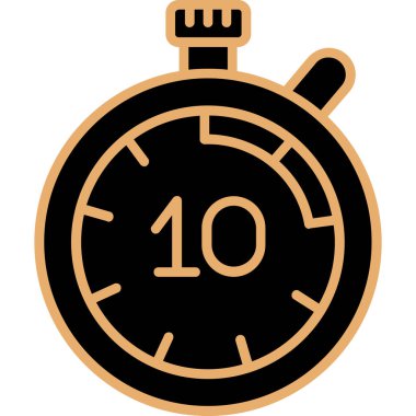 Saat simgesi, düz stil