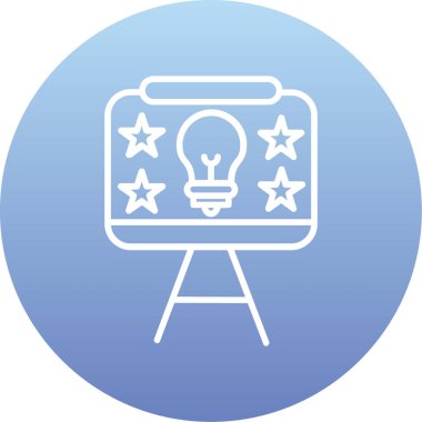 Ampul. Web simgesi basit illüstrasyon