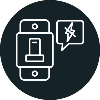 Cep telefonu simgesi, vektör illüstrasyonu