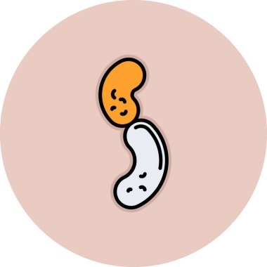 Bir bebeğin şirin çizgi film ikonunun vektör çizimi