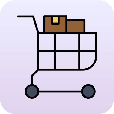 Sepet ikonu vektör illüstrasyonu