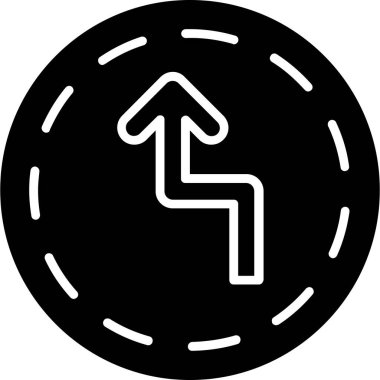 Yol simgesi, vektör illüstrasyonu