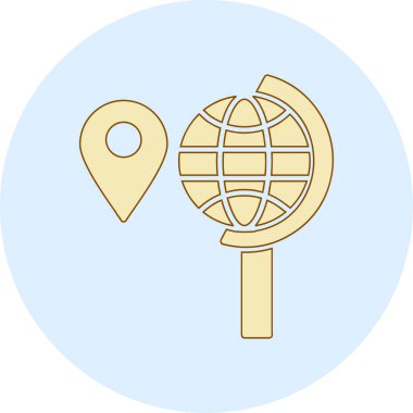 harita işaretleyici vektör simgesi modern illüstrasyon