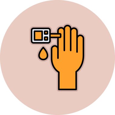 Düşürme ile akıllı telefonu tutan bir elin vektör çizimi