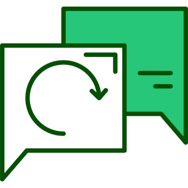 Konuş. Web simgesi basit illüstrasyon