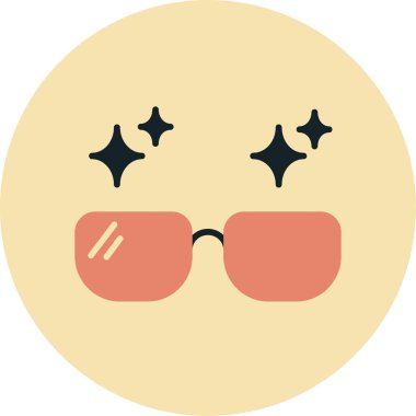 Gözlük. Web simgesi basit illüstrasyon