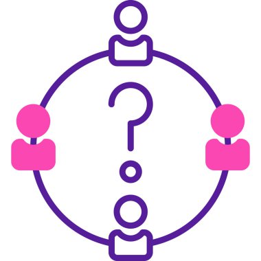 Bir grup insanın vektör çizimi