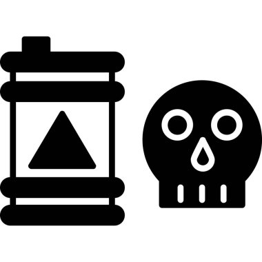 ölüm kafatası simgesi katı bir şekilde