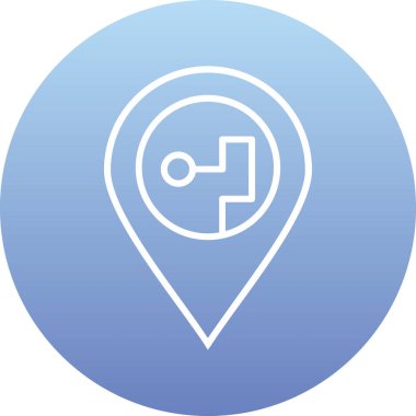 Harita işaretleyici simgesi, vektör illüstrasyonu