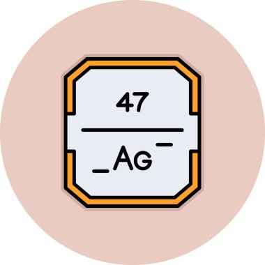 periyodik tablo simgesi, vektör illüstrasyonu