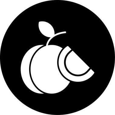 Katı biçimde elma meyvesi simgesi