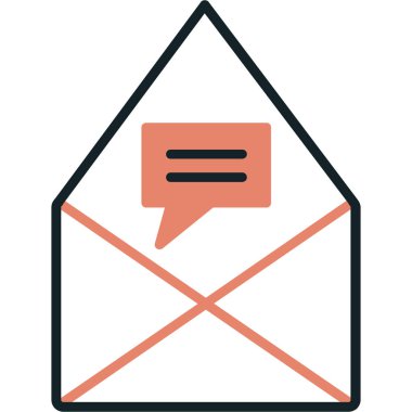 Zarf. Web simgesi basit illüstrasyon