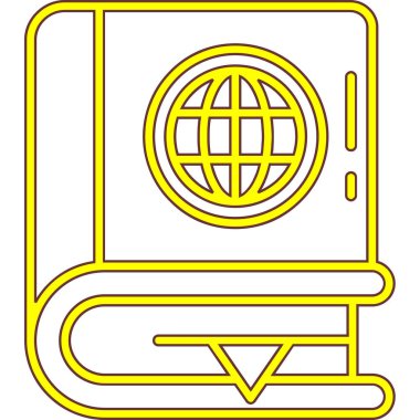 Modern ve renkli bir simgenin vektör çizimi