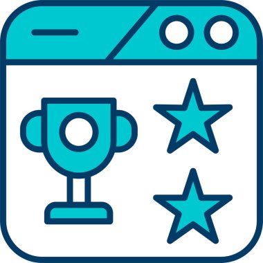 Kupa simgesi, vektör illüstrasyonu basit tasarım