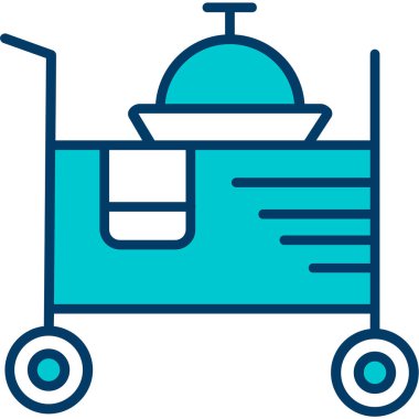 Bir araba simgesinin vektör illüstrasyonu