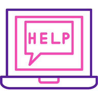 yardım web simgesi basit tasarımı