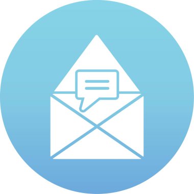 ileti ikonu vektör illüstrasyonu