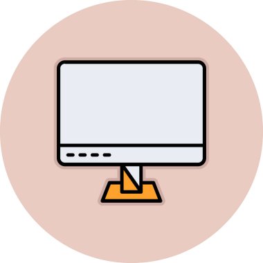 dizüstü bilgisayar simgesi, vektör illüstrasyonu basit tasarım