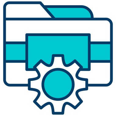 dişli simgesi, vektör çizimi