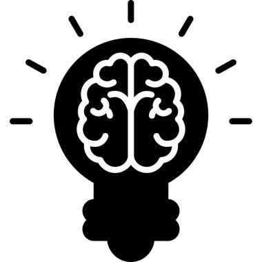 ampul yaratıcı ikon vektör çizimi