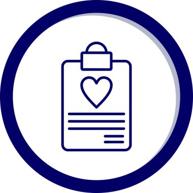 Bir kalp simgesinin vektör illüstrasyonu