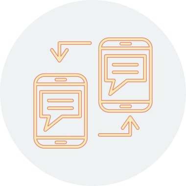 Sohbet baloncukları simgesi, vektör illüstrasyonu