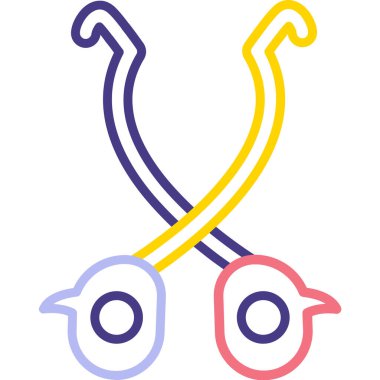 Bebek çıngırağı simge vektör çizim