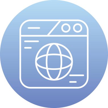 tarayıcı simgesi vektör illüstrasyonu