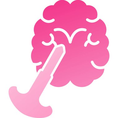 Beyin ikonu. vektör illüstrasyonu.