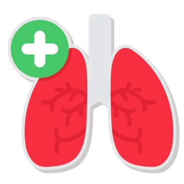 Akciğer ikonu. düz dizayn. vektör