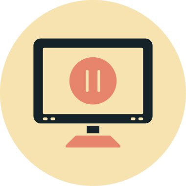 Bilgisayar. Web simgesi basit tasarım