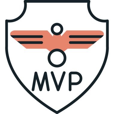 Taslak biçimli bir kalkan simgesine sahip rozet