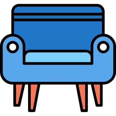 Mobilya. Web simgesi basit illüstrasyon