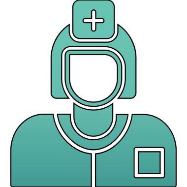 Doktor simgesi, basit vektör illüstrasyonu