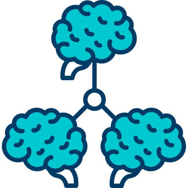 Beyin. Web simgesi basit illüstrasyon