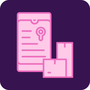 Harita simgesi, vektör illüstrasyonu