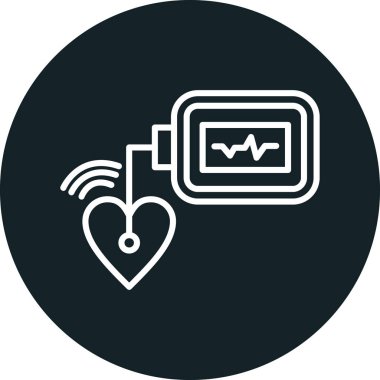 vektör nabız simgesi illüstrasyonu