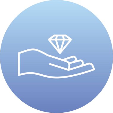 Elmas simgesi vektör illüstrasyonu