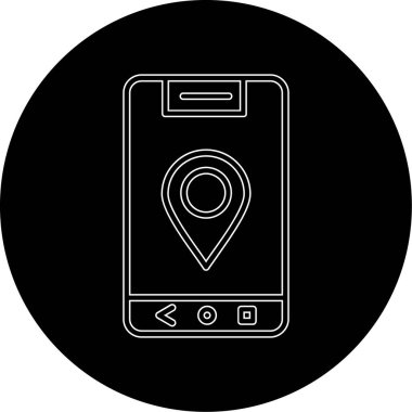 gps konum vektör illüstrasyonu