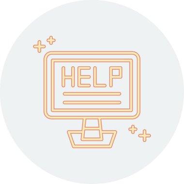 trend biçimi izole edilmiş arkaplanda yardım simgesi