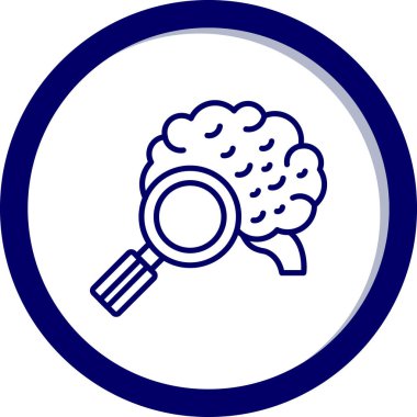 Beyin simgesinin vektör illüstrasyonu