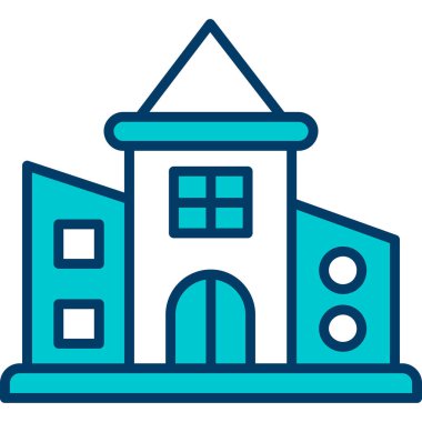 Ev. Web simgesi basit illüstrasyon