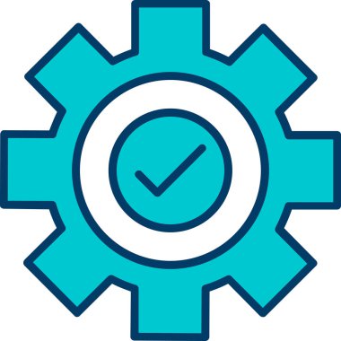 Sikke ayarları vektör simgesi. style is stroke bicolor düz simge sembolü, pürüzsüz mavi renkler, yuvarlak açılar, beyaz arkaplan