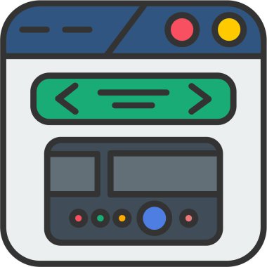 Bilgisayar. Web simgesi basit illüstrasyon