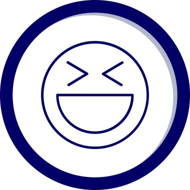 Gülümse. Web simgesi basit illüstrasyon