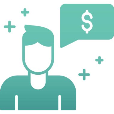 Dolar simgesi, dolar simgesi, vektör illüstrasyonu