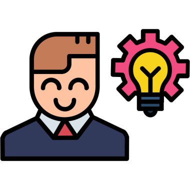 yaratıcı fikir yenilik renk simgesi